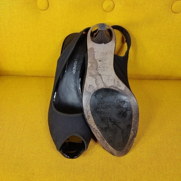 Donald J Pliner Fenia  Women's Slingback Open Toe Black Pump Size 7N - Picture 7 of 8